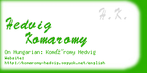 hedvig komaromy business card